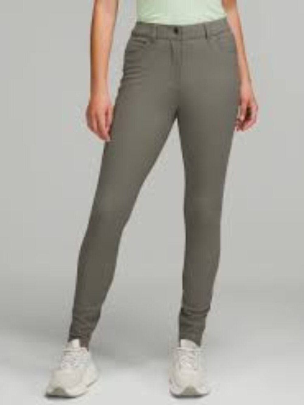 lululemon City Sleek Slim-Fit 5 Pocket High-Rise Pants Grey Sage Women’s 27